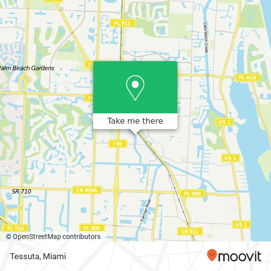 Mapa de Tessuta, 10180 Riverside Dr Palm Beach Gardens, FL 33410