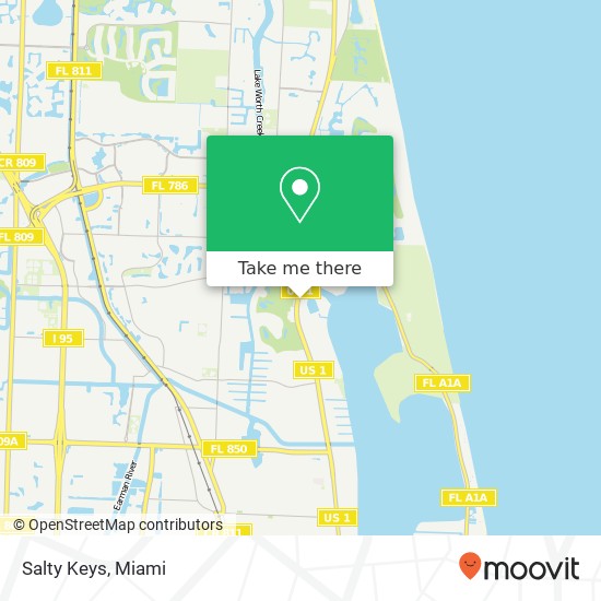 Mapa de Salty Keys, 1000 US Highway 1 North Palm Beach, FL 33408
