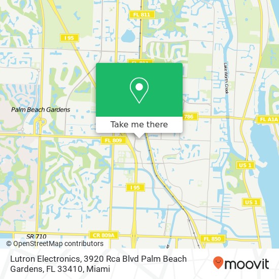 Lutron Electronics, 3920 Rca Blvd Palm Beach Gardens, FL 33410 map