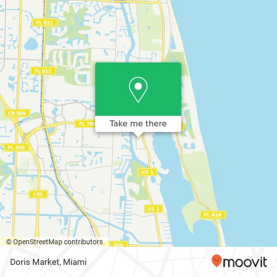 Doris Market, US-1 North Palm Beach, FL 33408 map