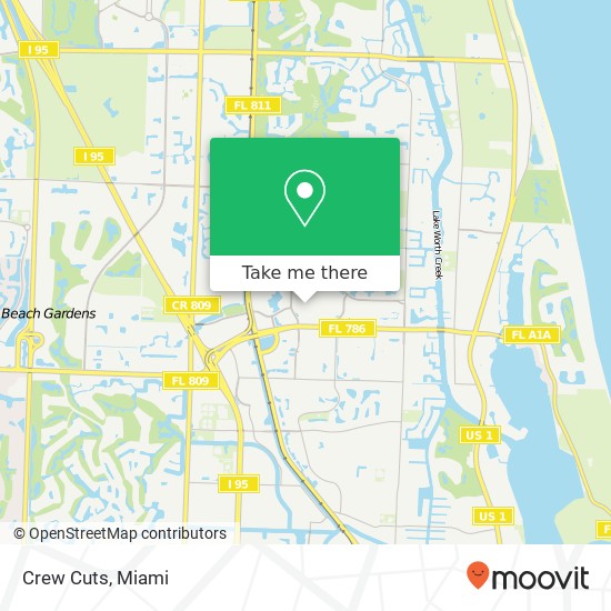 Mapa de Crew Cuts, 3101 PGA Blvd Palm Beach Gardens, FL 33410