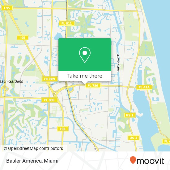 Mapa de Basler America, 3101 PGA Blvd Palm Beach Gardens, FL 33410
