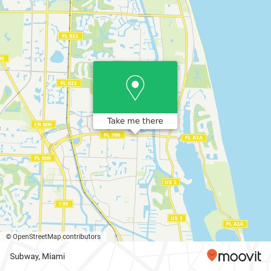 Mapa de Subway, 2520 PGA Blvd Palm Beach Gardens, FL 33410
