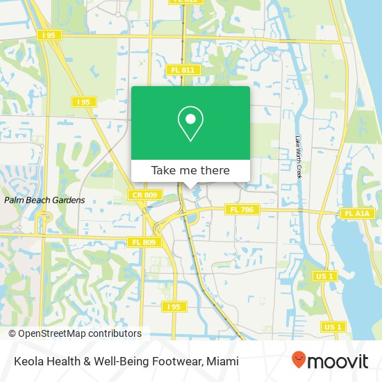 Mapa de Keola Health & Well-Being Footwear, 11701 Lake Victoria Gardens Ave Palm Beach Gardens, FL 33410