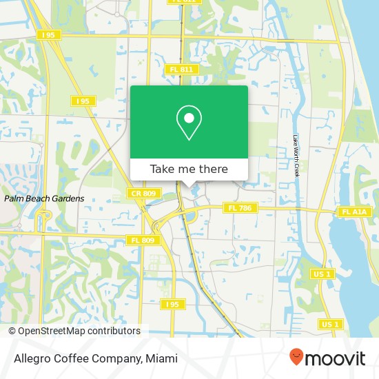 Mapa de Allegro Coffee Company, 11701 Lake Victoria Gardens Ave Palm Beach Gardens, FL 33410