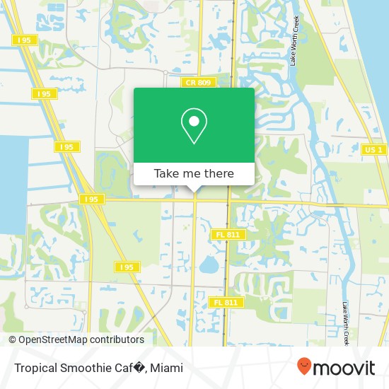 Mapa de Tropical Smoothie Caf�, 5440 Military Trl Jupiter, FL 33458