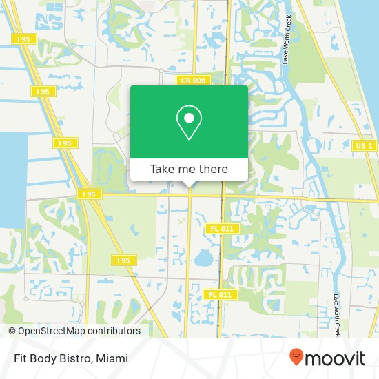 Mapa de Fit Body Bistro, 5440 Military Trl Jupiter, FL 33458