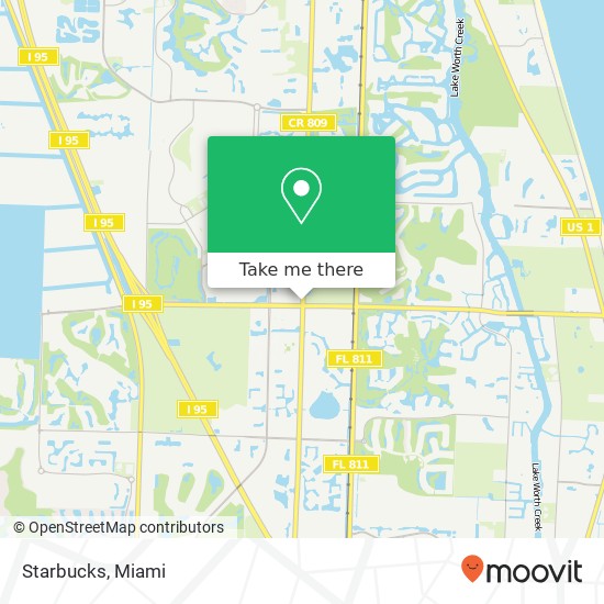 Mapa de Starbucks, 5500 Military Trl Jupiter, FL 33458
