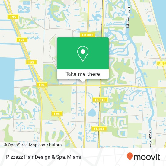 Mapa de Pizzazz Hair Design & Spa, 5500 Military Trl Jupiter, FL 33458