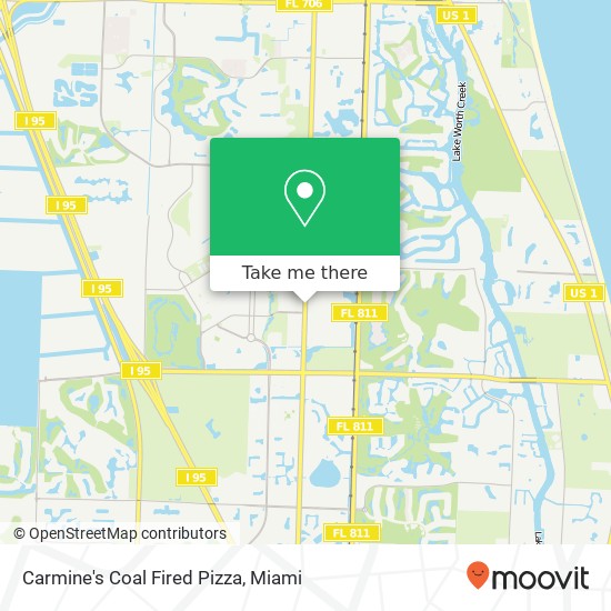 Mapa de Carmine's Coal Fired Pizza, 4575 Military Trl Jupiter, FL 33458