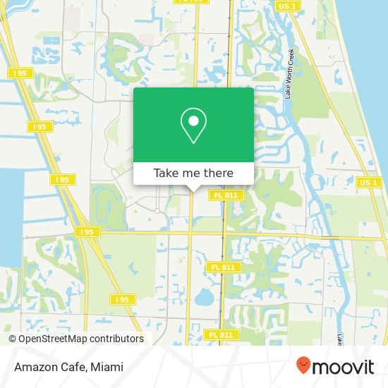 Mapa de Amazon Cafe, 4601 Military Trl Jupiter, FL 33458