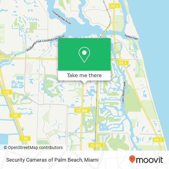 Security Cameras of Palm Beach, 1095 Military Trl Jupiter, FL 33458 map