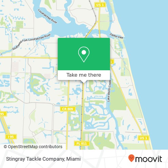 Mapa de Stingray Tackle Company, 1405 Highway A1a Alt Jupiter, FL 33477