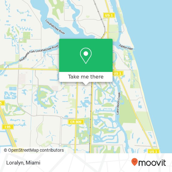 Mapa de Loralyn, 280 Toney Penna Dr Jupiter, FL 33458