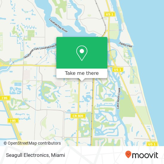 Mapa de Seagull Electronics, 430 Toney Penna Dr Jupiter, FL 33458