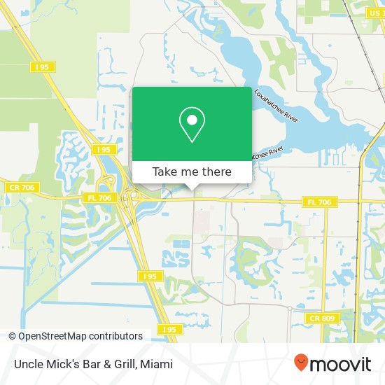 Mapa de Uncle Mick's Bar & Grill, 6671 W Indiantown Rd Jupiter, FL 33458
