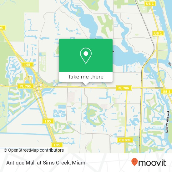 Antique Mall at Sims Creek, 1695 Indiantown Rd W Jupiter, FL 33458 map