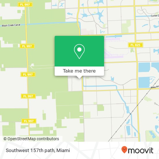 Southwest 157th path map