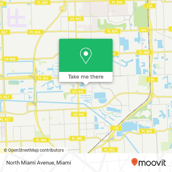 Mapa de North Miami Avenue