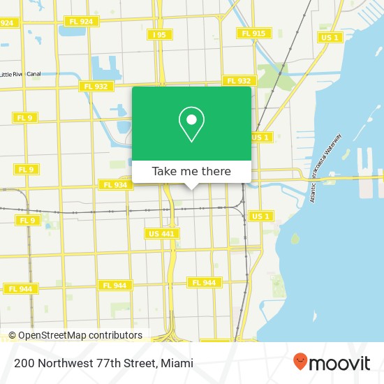 200 Northwest 77th Street map