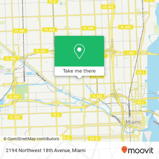 Mapa de 2194 Northwest 18th Avenue