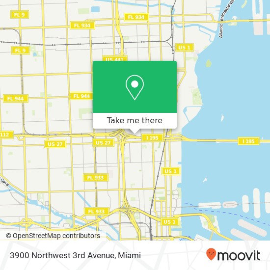 3900 Northwest 3rd Avenue map