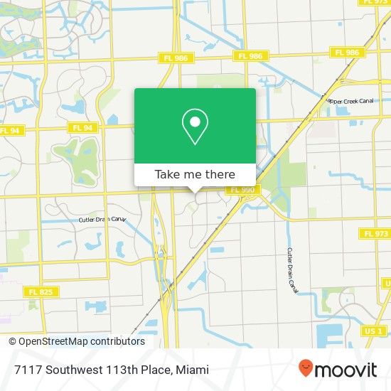 7117 Southwest 113th Place map