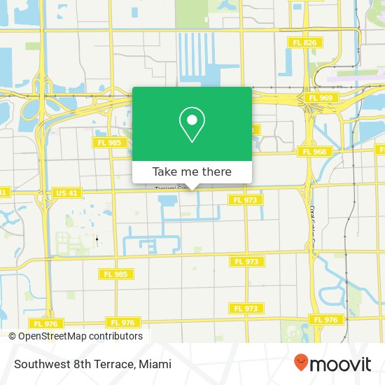 Southwest 8th Terrace map