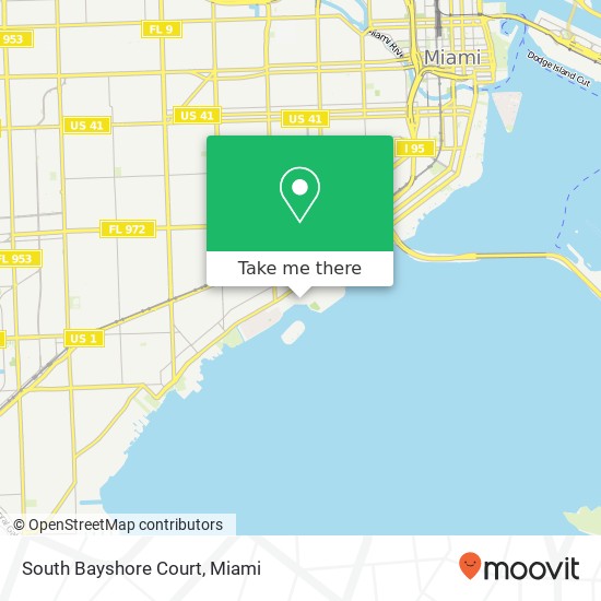 Mapa de South Bayshore Court