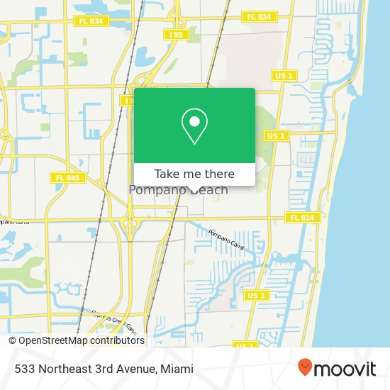 533 Northeast 3rd Avenue map