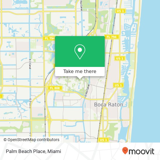 Palm Beach Place map