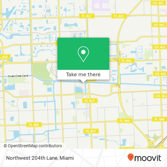 Northwest 204th Lane map