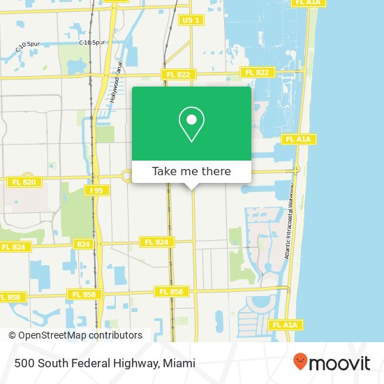 500 South Federal Highway map