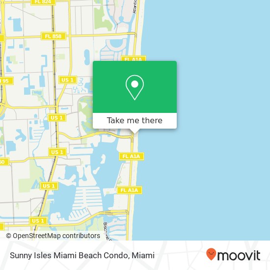 Mapa de Sunny Isles Miami Beach Condo