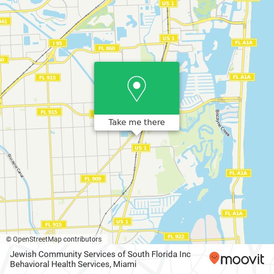 Mapa de Jewish Community Services of South Florida Inc Behavioral Health Services