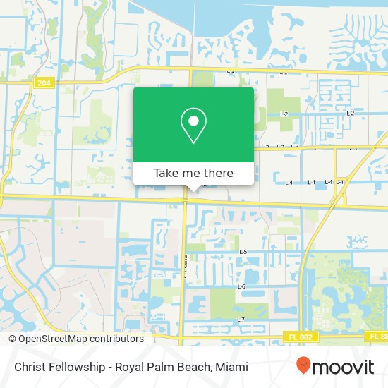 Mapa de Christ Fellowship - Royal Palm Beach