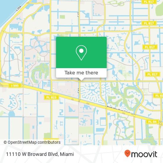 11110 W Broward Blvd map