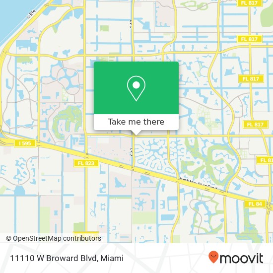 Mapa de 11110 W Broward Blvd