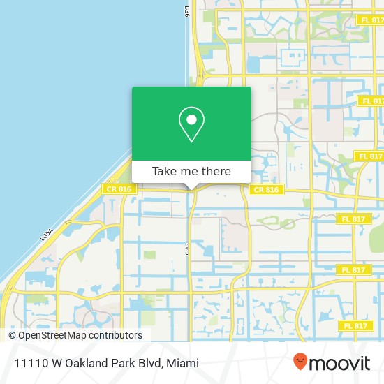 Mapa de 11110 W Oakland Park Blvd