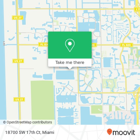 18700 SW 17th Ct map