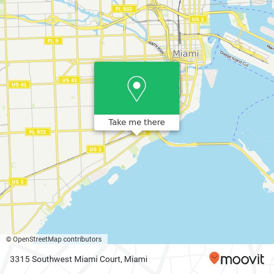 Mapa de 3315 Southwest Miami Court