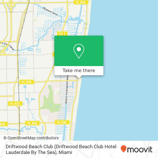 Mapa de Driftwood Beach Club (Driftwood Beach Club Hotel Lauderdale By The Sea)