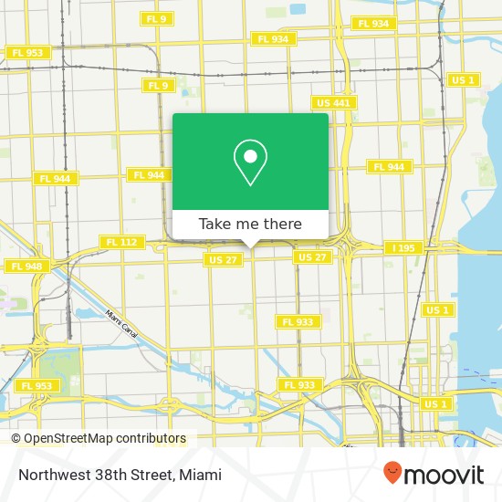 Northwest 38th Street map