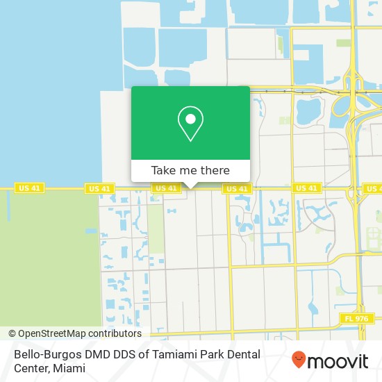 Bello-Burgos DMD DDS of Tamiami Park Dental Center map