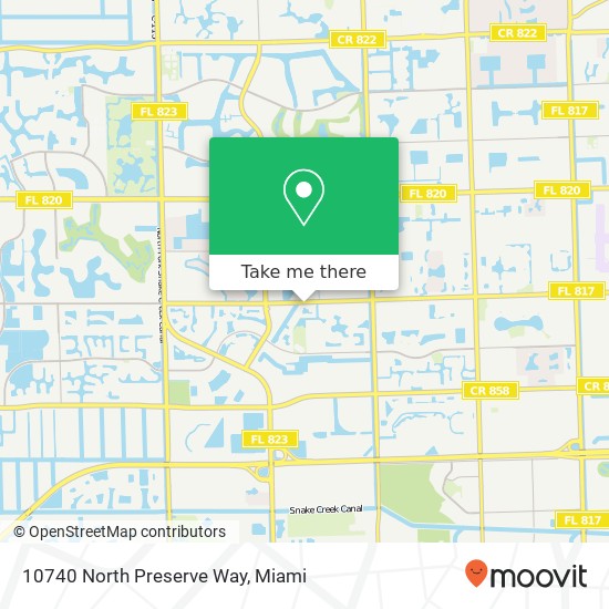 10740 North Preserve Way map