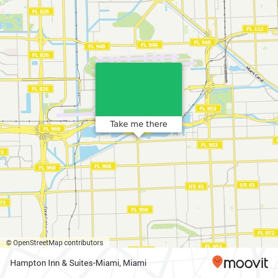 Mapa de Hampton Inn & Suites-Miami