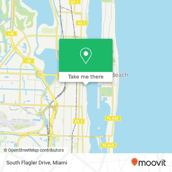 South Flagler Drive map