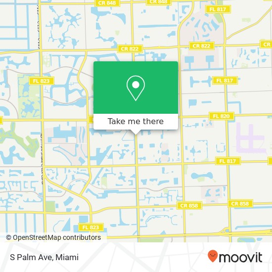 S Palm Ave map