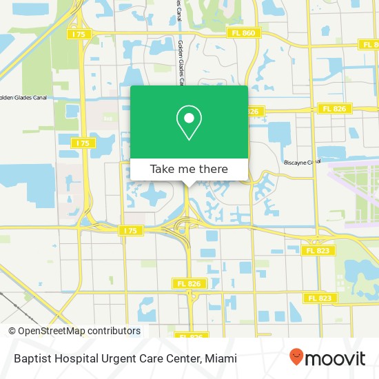 Baptist Hospital Urgent Care Center map