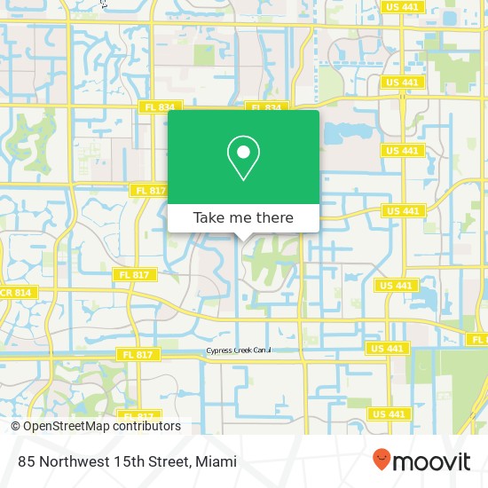 85 Northwest 15th Street map